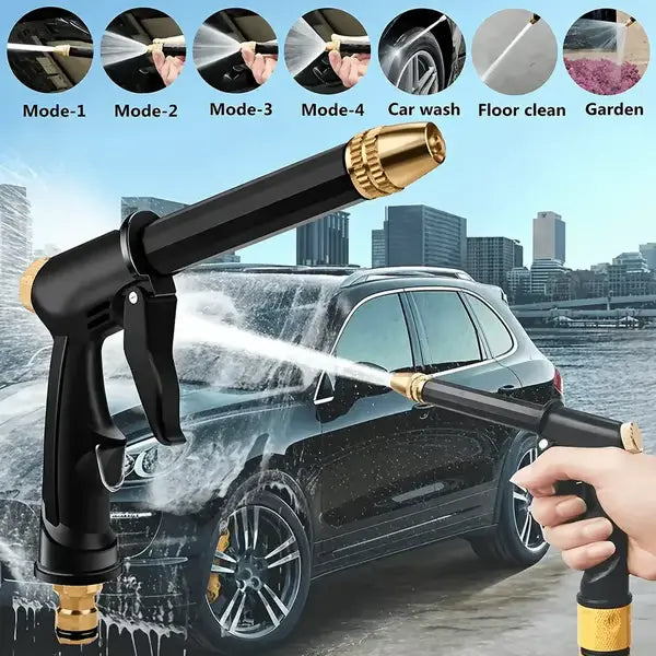 High Pressure Water Spray Gun for Car Wash, Garden Watering & Home Cleaning | Adjustable Powerful Hose Nozzle